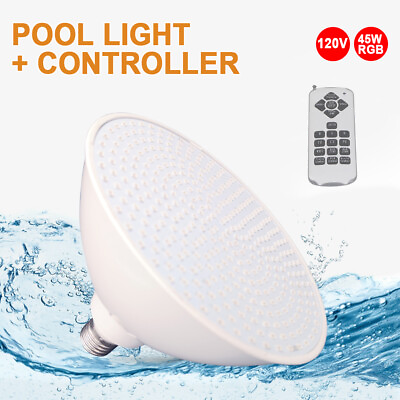 LED Swimming Pool Light Bulb Color Changing Underwater Inground LampController