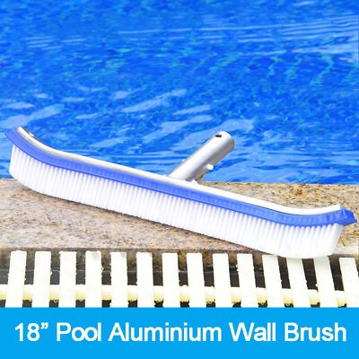 #ad New Premium 18 inch Pool Brush Head Aluminium Swimming Pool Brush Nylon Bristles