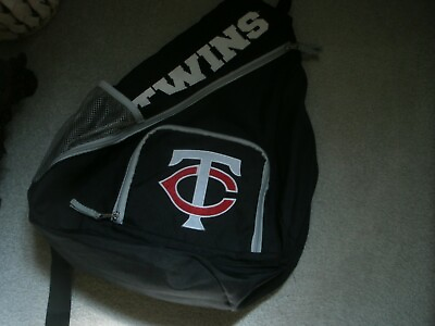 #ad #ad Used Minnesota Twins Navy Backpack Multiple Zipper 21 1 2 Long X 15 Inches Wide
