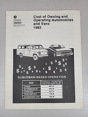 #ad #ad Cost of Owning and Operating Automobiles and Vans 1982 Car Guide