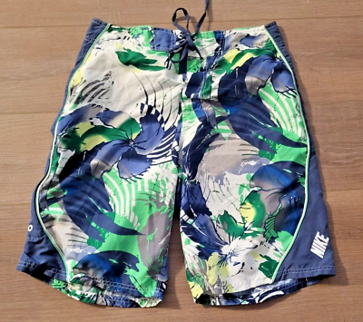 Nike Swim Y2K Floral Swim Trunks Suit Board Shorts Beach Surf Swimming Size: 30quot;