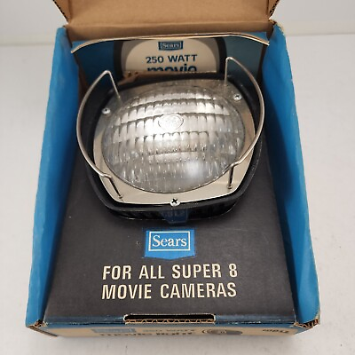 #ad Sears Super 8 Movie Camera Beam Light 250 Watt NIB #3 8811 NOS USA Mount Bracket