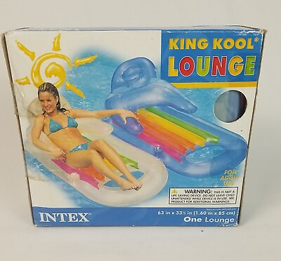 #ad Intex Swimming Pool Inflatable Lounge Floating Chair Headrest Float 2011