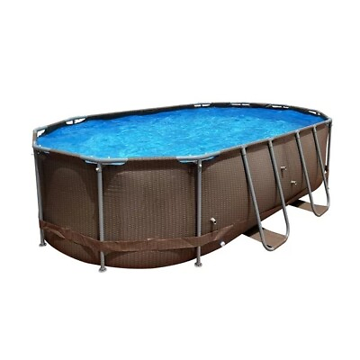 #ad Avenli 14 ft. Oval Above Ground Swimming Pool with Accessories New