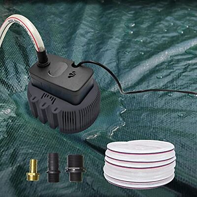#ad SurmountWay Pool Cover Pump Above Ground，850 GPH 3 Adapters Swimming Pool Cov...