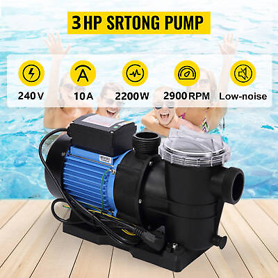 #ad Swimming Pool Pump 3HP In ground Motor Strainer For Hayward Pump Replacement
