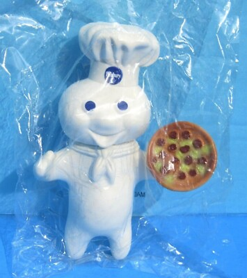 #ad FS NIP Pillsbury Doughboy PIZZA DOLL POPPIN FRESH SOFT VINYL CHARACTER SEALED