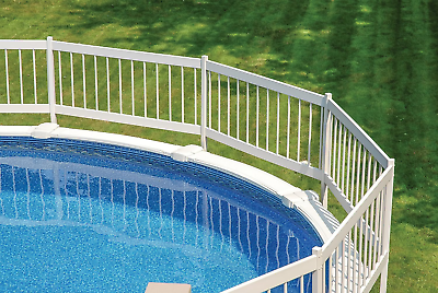 #ad Blue Wave NE146 B 3 Sections White above Ground Pool Fence Add On Kit