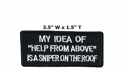 Help From Above Embroidered Patch iron on Sew on Funny Badge Emblem Applique