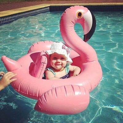 33quot; Flamingo Swimming Floats Inflatable Pool Raft Float Swim Ring For Baby Kids
