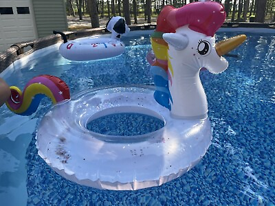 New Unicorn baby toddler kids Swimming inflatable pool floats ring Toy
