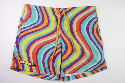 #ad Men#x27;s Board Shorts Swim LOUDMOUTH LM Board Bathing Suit Large L Swimsuit Striped