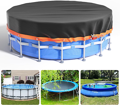 #ad 14Ft round Pool Cover Solar Covers for above Ground Pools Oxford Fabric Pool
