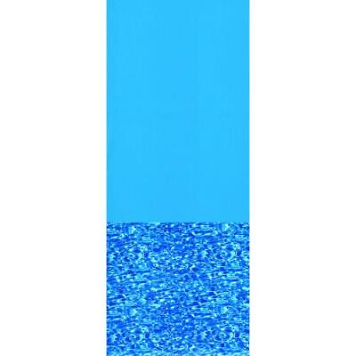 #ad 15#x27; Round Blue Wall Swirl Bottom Overlap Above Ground Pool Liner 20 ga.