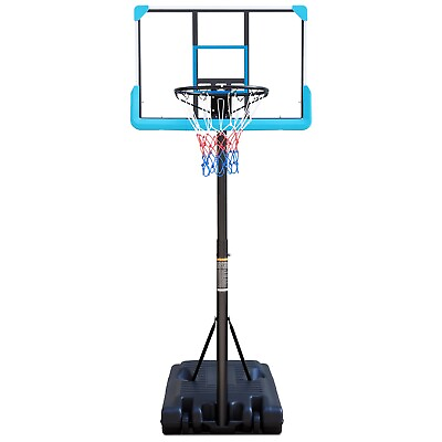 #ad Portable Poolside Black Basketball Hoop Swimming Pool 4ft to 6.5ft Height Adjust