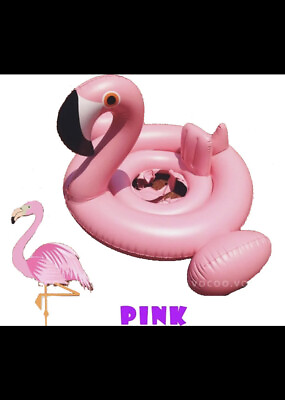 Pool float Toddler seat baby kids Swimming inflatable Tube ring Pink Flamingo