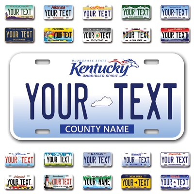 #ad #ad Custom state License Plates with personalized text Car 12x6 Moto 7x4 Bike 6x3