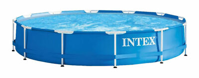 #ad Intex 12 Foot x 30 Inches Metal Frame Above Ground Pool Brand New