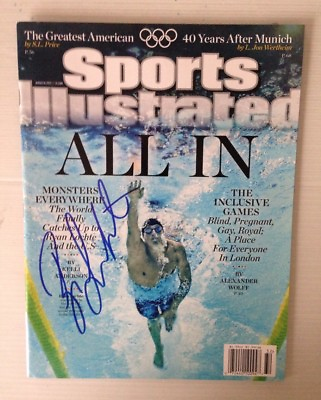 #ad RYAN LOCHTE AUTOGRAPH SPORTS ILLUSTRATED AUGUST 6 2012 USA OLYMPICS SWIMMING SI