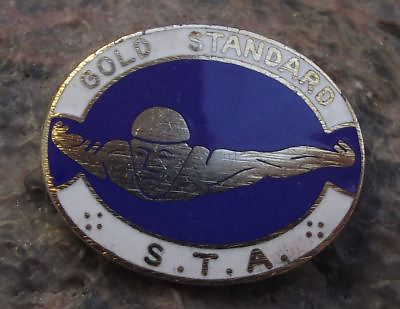 #ad STA Swimming Teachers Association Gold Standard Swimmer Award Pin Badge