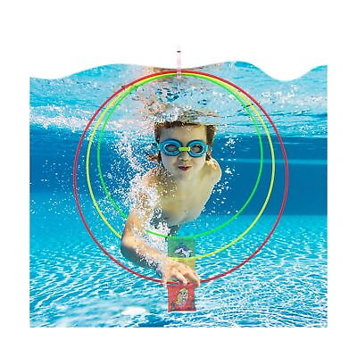 SASBSC Pool Toys for Kids Ages 4 8 8 12 Swimming Pool Diving Toys Swim Thru D...