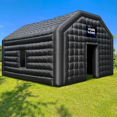 #ad Large Black Inflatable Night Club 20x16.5x12Ft Inflatable Party Tent amp; Logo Area