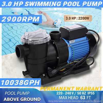 #ad For Hayward 3.0HP Swimming Pool Pump In Above Ground w Strainer Basket 220V 240V