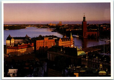 #ad Postcard View from Above of Stockholm Sweden