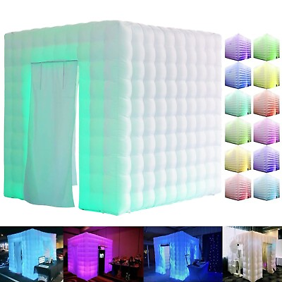 #ad TKLoop 2 Door Inflatable Photo Booth Enclosure 8.2ftx8.2ft with Blower 16 Colors