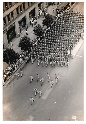 #ad #ad VIEW ABOVE OF GHQ US ARMY PARADETOKYO1947.VTG 4.3quot; x 3quot; PHOTO#8