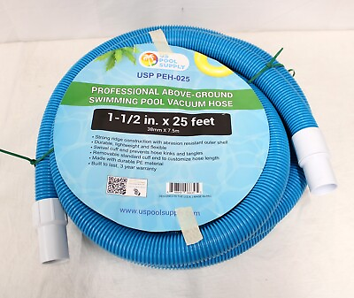 #ad 1 1 2 inch x 25 Foot Professional Above Ground Swimming Pool Vacuum Hose