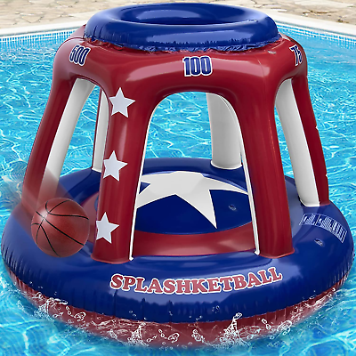 #ad #ad 47quot; Larger Swimming Pool Basketball Hoop Set 2023 Thicker amp; Durable Inflatab