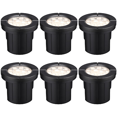 #ad 6 Pack 6W LED Well Light Low Voltage Flat Top Inground Light 3000K Warm White