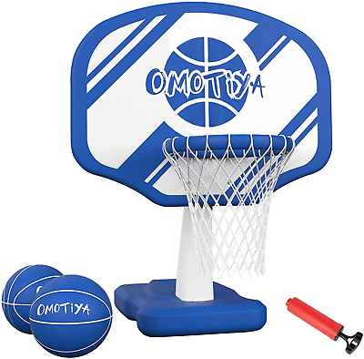 #ad Swimming Pool Basketball Hoop with Base Portable Outdoor Basketball Hoop for Po