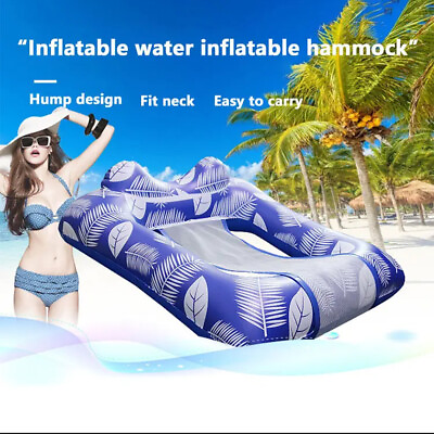 #ad #ad Swimming Pool Foldable Inflatable Seats Water Floating Bed Chair Beach Adult Toy