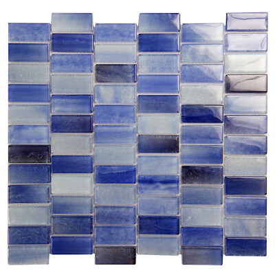#ad Swimming Pool Tile Extant 1x2 Bricks Bathroom Shower Wall Floor Backsplash Blue