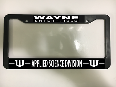 #ad Wayne Enterprises Batman Applied Science Division Hero Car License Plate Frame