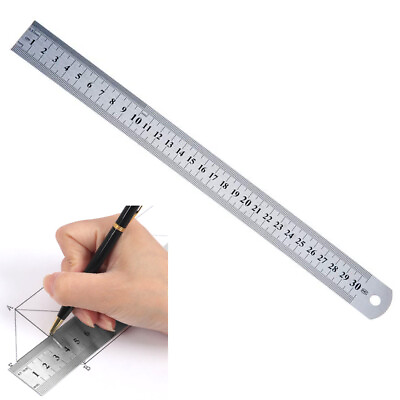 #ad 1 Pc Stainless Steel Ruler 12quot; Sae Metric Machinist Rule 1 16quot; MM 5MM Rust Proof