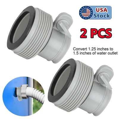 #ad 2 PCS For Replacement Intex Hose Adapter Pool Filter Pump Conversion Fitting NEW