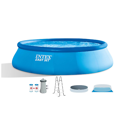 Intex 26165EH 15ft x 42in Easy Set Inflatable Above Ground Swimming Pool w Pump