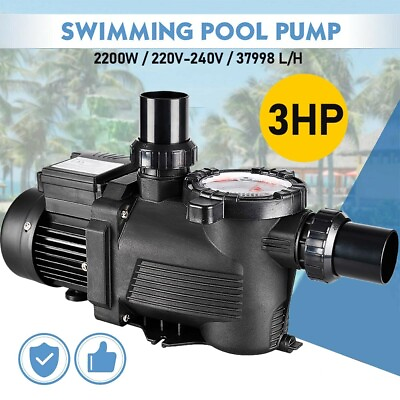 #ad 3.0HP Standard Pool Pump Motor Hi Speed 10038 GPH Filter Pump Swimming Pools
