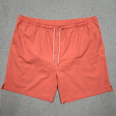 #ad #ad Peter Millar Swim Shorts Mens 2XL Orange Seaside Bottoms Lined Trunks Swimwear