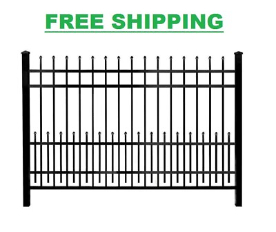 3 4 in. x 2 ft. x 6 ft. Black Aluminum Fence Puppy Guard Add on Panel for Pack