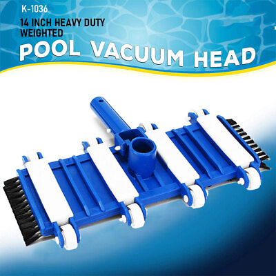 #ad Swimming Pool Vacuum Head Cleaner Hose Inground Above Ground with Plastic Wheel