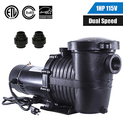#ad 1HP In Above Ground Swimming Pool Pump Motor 2 Speed 86 38GPM 59ft Max 110 120V