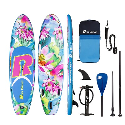 Runwave Inflatable Stand Up Paddle Board Non Slip Deck with Premium SUP Accessor
