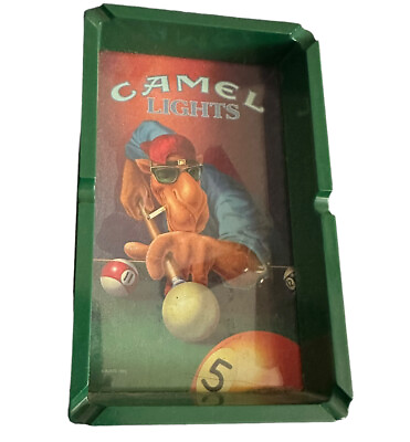 Camel Lights Vintage Ashtray Joe Cool Pool Table Smoking amp; Tobacco Collectible