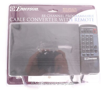 #ad Emerson 88 Channel Programmable Cable Converter ECC 1400 w Remote NEW in Plastic