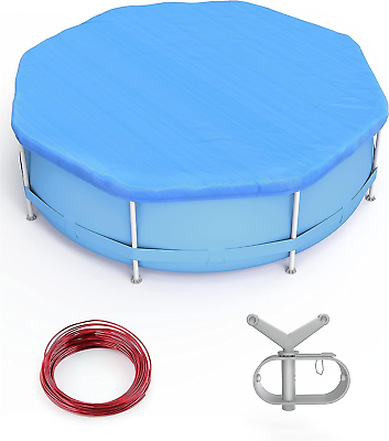 #ad 28ft Round Pool Cover Winter Pool Cover for 24ft Above Round Swimming Pool