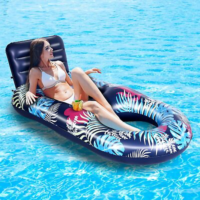 #ad Pool Floats Adult Inflatable Lounger Float Extra Large Pool Floats for A...